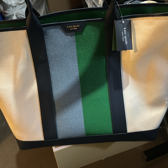 Extra Large Kate Spade Canvass Tote Bag - Picture 2 of 9
